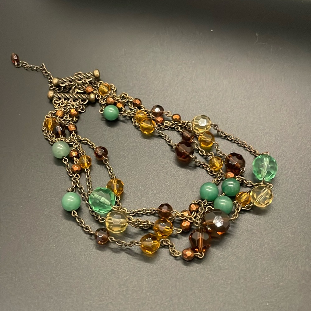 Vintage Lia Sophia Multistrand, Chunky Beaded Necklace